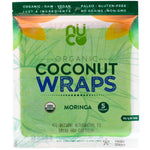 NUCO, Organic Coconut Wraps, Moringa, 5 Wraps (14 g) Each - The Supplement Shop