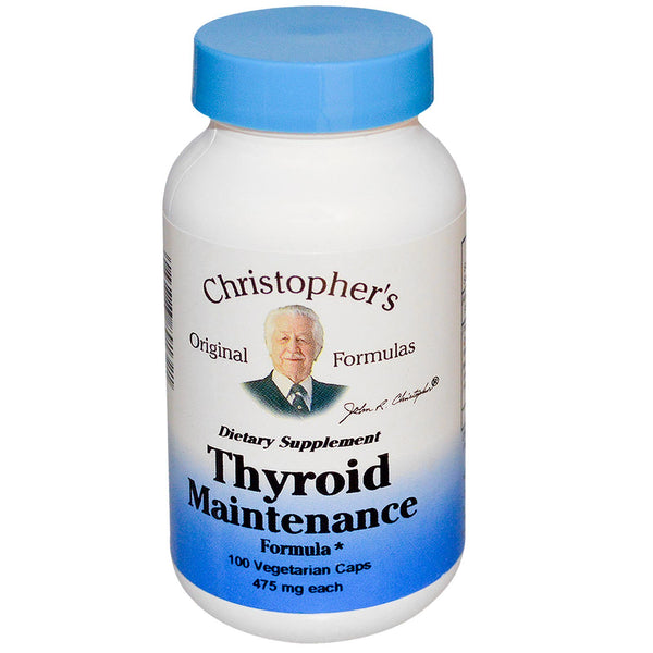 Christopher's Original Formulas, Thyroid Maintenance Formula, 475 mg, 100 Vegetarian Caps - The Supplement Shop