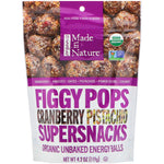 Made in Nature, Organic Figgy Pops, Cranberry Pistachio Supersnacks, 4.2 oz (119 g) - The Supplement Shop
