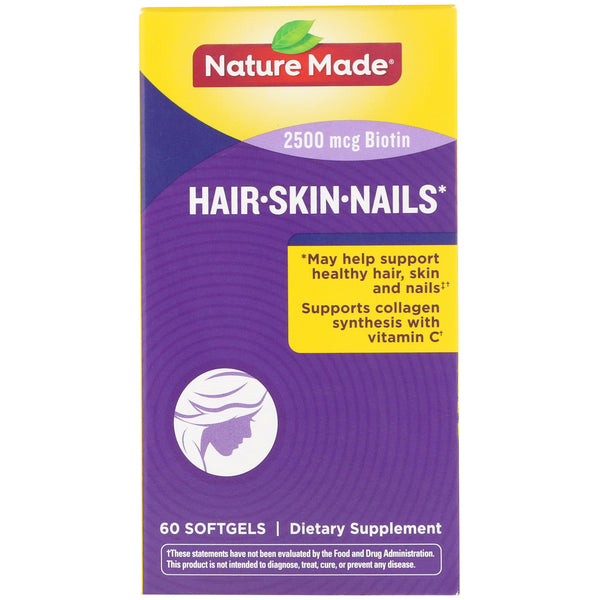 Nature Made, Hair, Skin, & Nails, 60 Softgels - The Supplement Shop