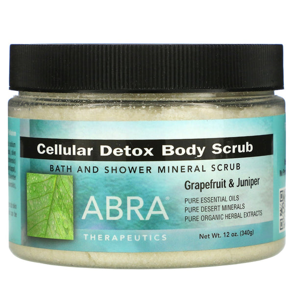 Abra Therapeutics, Cellular Detox Body Scrub, Grapefruit & Juniper, 12 oz (340 g) - The Supplement Shop
