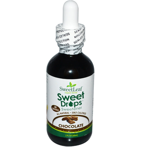 Wisdom Natural, SweetLeaf Liquid Stevia, Sweet Drops Sweetener, Chocolate, 2 fl oz (60 ml) - The Supplement Shop