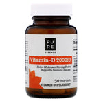 Pure Essence, Vitamin-D, 2,000 IU, 30 Vegi-Caps - The Supplement Shop
