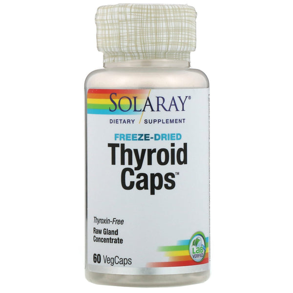 Solaray, Freeze Dried Thyroid Caps, 60 Capsules - The Supplement Shop