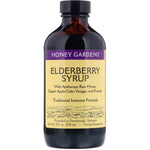 Honey Gardens, Elderberry Syrup with Apitherapy Raw Honey, Organic Apple Cider Vinegar and Propolis, 8 fl oz (240 ml) - The Supplement Shop