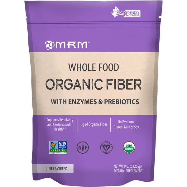 MRM, Whole Food, Organic Fiber with Enzymes and Prebiotics, Unflavored, 9.3 oz (256 g) - The Supplement Shop