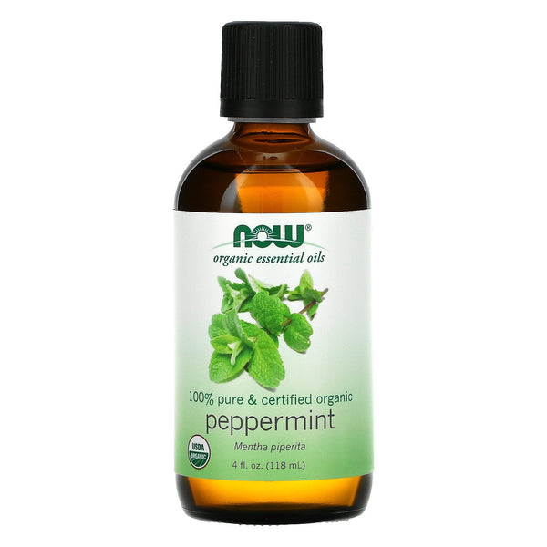 Now Foods, Organic Essential Oils, Peppermint, 4 fl oz (118 ml) - The Supplement Shop