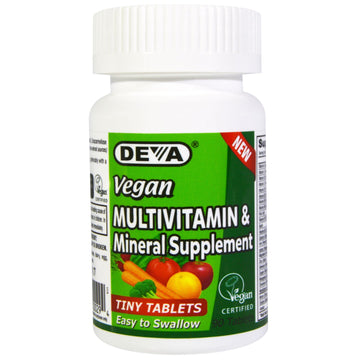 Deva, Vegan, Multivitamin & Mineral Supplement, Tiny Tablets, 90 Tablets