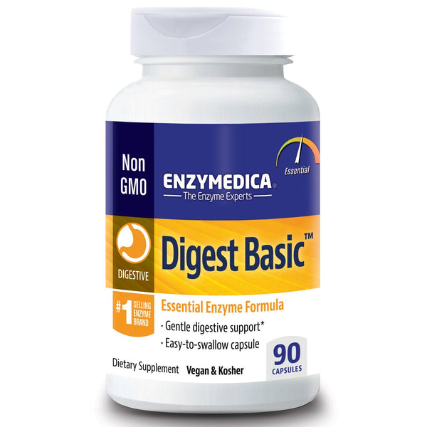 Enzymedica, Digest Basic, Essential Enzyme Formula, 90 Capsules - The Supplement Shop