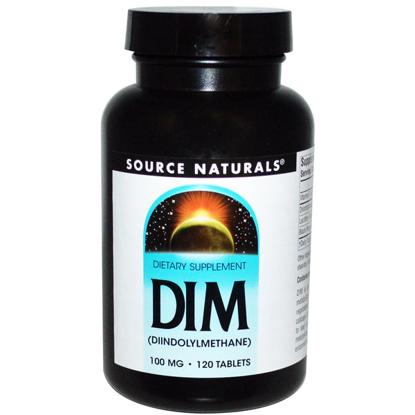 Source Naturals, DIM (Diindolylmethane), 100 mg, 120 Tablets - The Supplement Shop