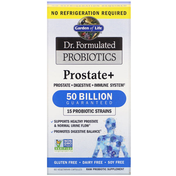 Garden of Life, Dr. Formulated Probiotics, Prostate+, 60 Vegetarian Capsules - The Supplement Shop