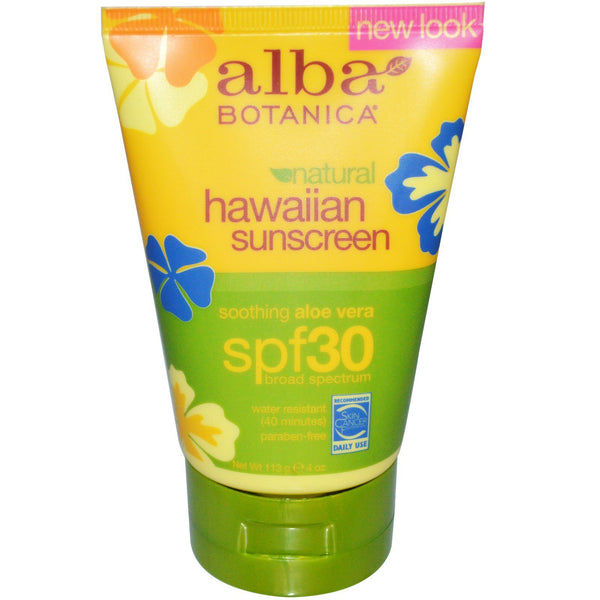 Alba Botanica, Natural Hawaiian Sunscreen, SPF 30, 4 oz (113 g) - The Supplement Shop