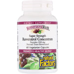 Natural Factors, ResveratrolRich, Super Strength, Resveratrol Concentrate, 60 Vegetarian Capsules - The Supplement Shop