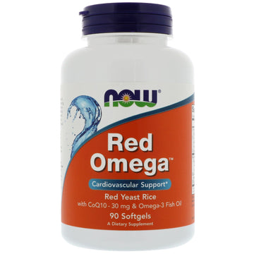 Now Foods, Red Omega, Red Yeast Rice with CoQ10, 30 mg, 90 Softgels