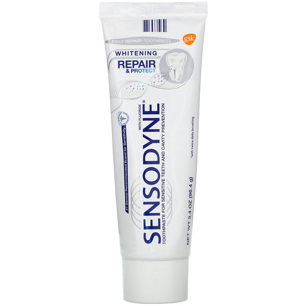 Sensodyne, Repair & Protect Whitening Toothpaste with Fluoride, 3.4 oz (96.4 g) - The Supplement Shop