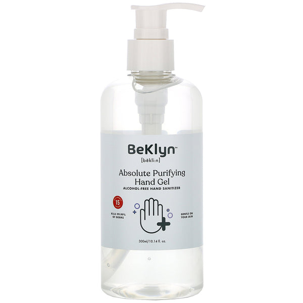 BeKLYN, Absolute Purifying Hand Gel, Alcohol-Free Hand Sanitizer, 10.14 fl oz (300 ml) - The Supplement Shop