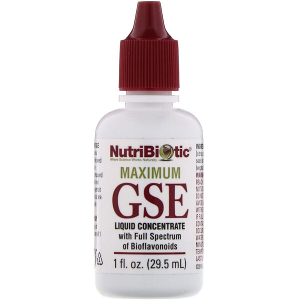 NutriBiotic, Maximum GSE, Liquid Concentrate, 1 fl oz (29.5 ml) - The Supplement Shop