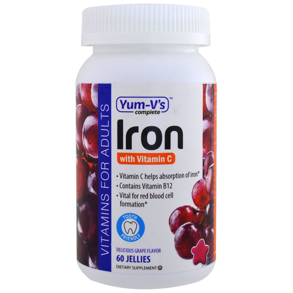 YumV's, Iron with Vitamin C, Grape Flavor, 60 Jellies - The Supplement Shop