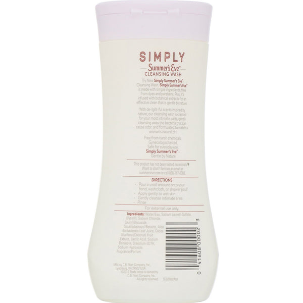 Summer's Eve, Simply, Cleansing Wash, Coconut Water, 12 fl oz (354 ml) - The Supplement Shop