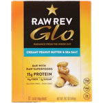 Raw Rev, Glo, Creamy Peanut Butter & Sea Salt, 12 Bars, 1.6 oz (46 g) Each - The Supplement Shop
