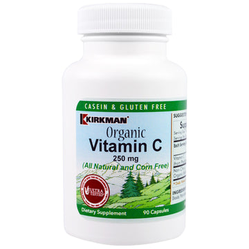 Kirkman Labs, Organic Vitamin C, 250 mg, 90 Capsules