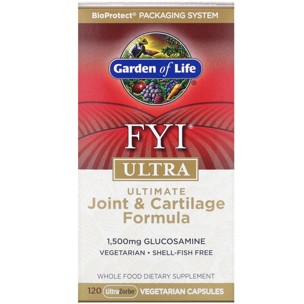 Garden of Life, FYI Ultra, Ultimate Joint & Cartilage Formula, 120 UltraZorbe Vegetarian Capsules - The Supplement Shop