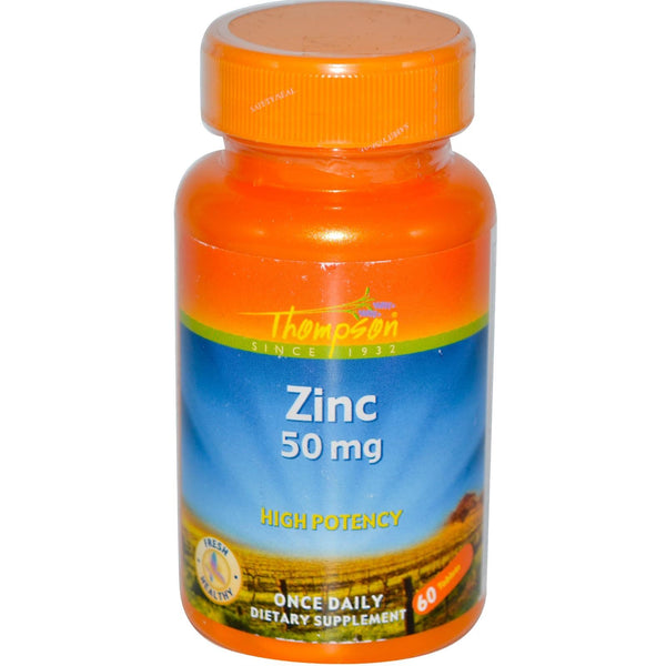 Thompson, Zinc, 50 mg, 60 Tablets - The Supplement Shop