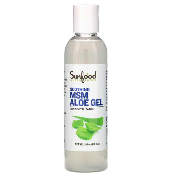 Sunfood, Soothing MSM Aloe Gel, Skin Revitalization, 4 fl oz (118.3 ml) - The Supplement Shop