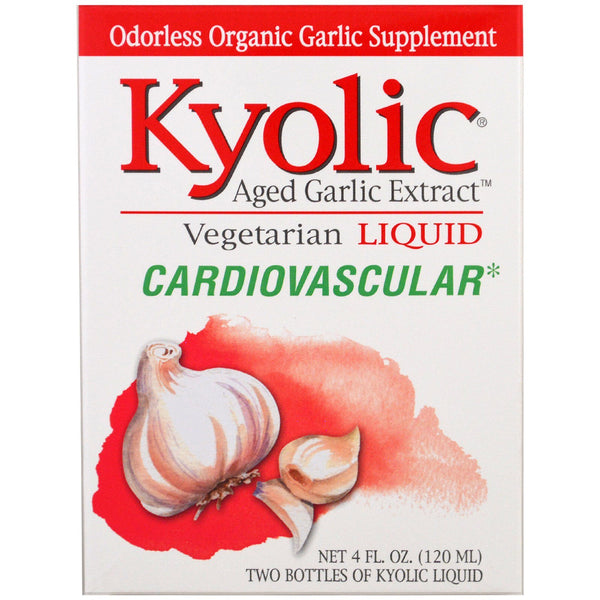 Kyolic, Aged Garlic Extract, Cardiovascular, Liquid, 2 bottles, 2 fl oz (60 ml) Each - The Supplement Shop
