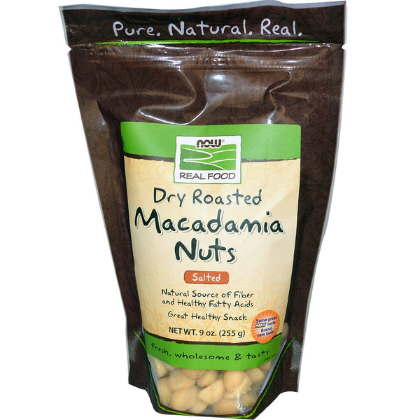 Now Foods, Real Food, Macadamia Nuts, Dry Roasted, Salted, 9 oz (255 g) - The Supplement Shop