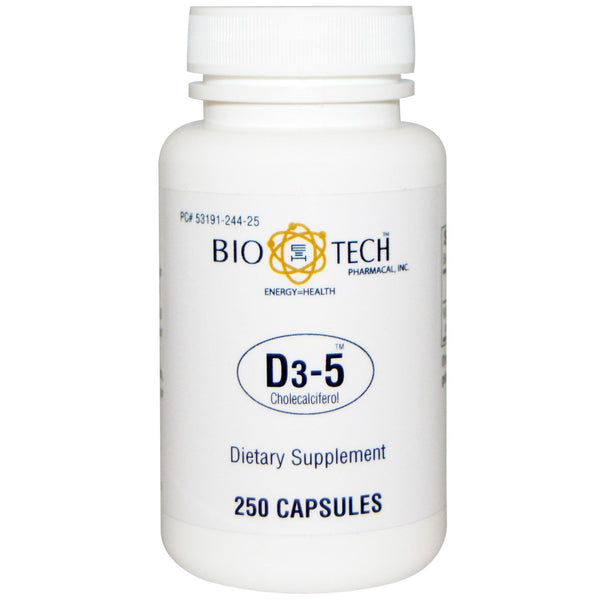 Bio Tech Pharmacal, D3-5 Cholecalciferol, 250 Capsules - The Supplement Shop