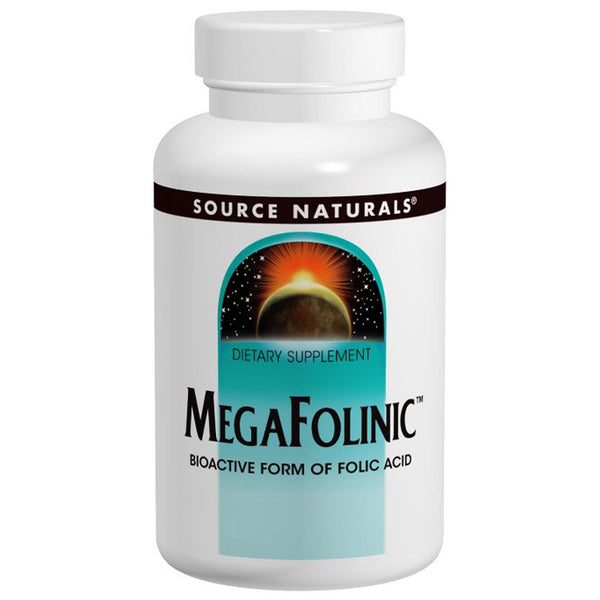 Source Naturals, MegaFolinic, 800 mcg, 120 Tablets - The Supplement Shop
