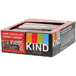 KIND Bars, Kind Plus, Dark Chocolate Cherry Cashew + Antioxidants, 12 Bars, 1.4 oz (40 g) Each - The Supplement Shop
