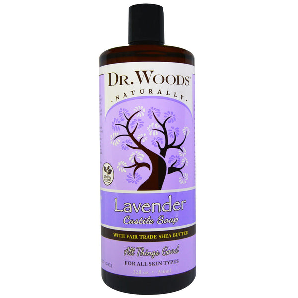 Dr. Woods, Lavender, Castile Soap, Fair Trade, Shea Butter , 32 fl oz (946 ml) - The Supplement Shop