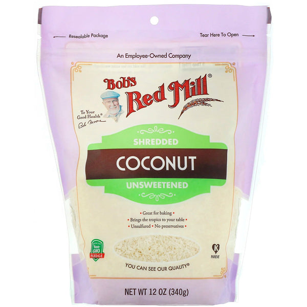 Bob's Red Mill, Shredded Coconut, Unsweetened, 12 oz (340 g) - The Supplement Shop
