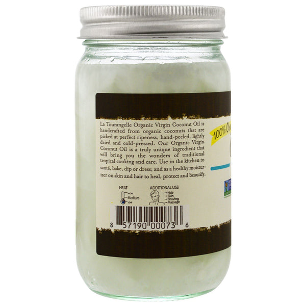La Tourangelle, Virgin & Unrefined, Organic Coconut Oil, 14 fl oz (414 ml) - The Supplement Shop