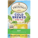 Twinings, Cold Brewed Iced Tea, Green Tea with Mint, 20 Tea Bags, 1.41 oz (40 g) - The Supplement Shop