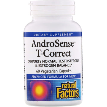 Natural Factors, AndroSense T-Correct, 60 Vegetarian Capsules