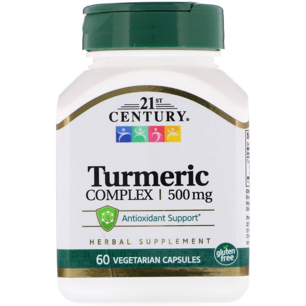 21st Century, Turmeric Complex, 500 mg, 60 Vegetarian Capsules - The Supplement Shop