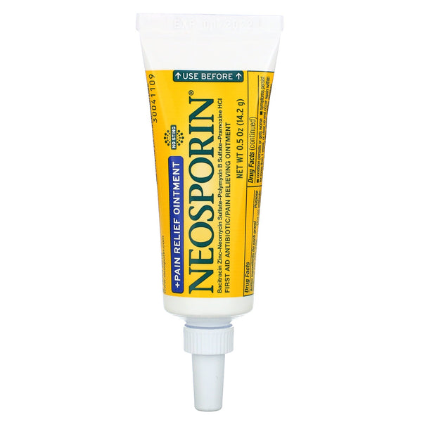Neosporin, Dual Action + Pain Relief Ointment, 0.5 oz (14.2 g) - The Supplement Shop