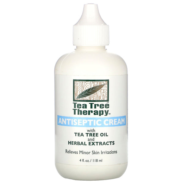 Tea Tree Therapy, Antiseptic Cream, with Tea Tree Oil and Herbal Extracts, 4 fl oz (118 ml) - The Supplement Shop