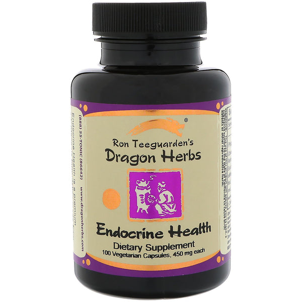 Dragon Herbs, Endocrine Health, 450 mg, 100 Vegetarian Capsules - The Supplement Shop