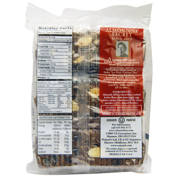 Almondina, Choconut, Almond and Chocolate Biscuits, 4 oz (113 g) - The Supplement Shop