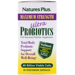Nature's Plus, Ultra Probiotics, 40 Billion Viable Cells, 60 Vegetarian Capsules - The Supplement Shop