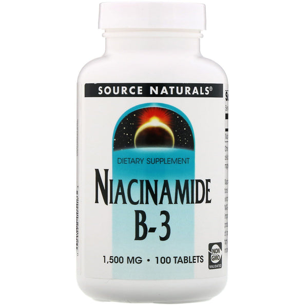 Source Naturals, Niacinamide B-3, 1,500 mg, 100 Tablets - The Supplement Shop