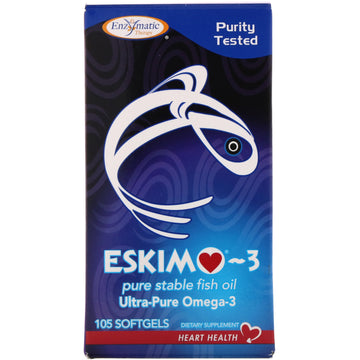 Enzymatic Therapy, Eskimo-3, Ultra-Pure Omega-3, 105 Softgels