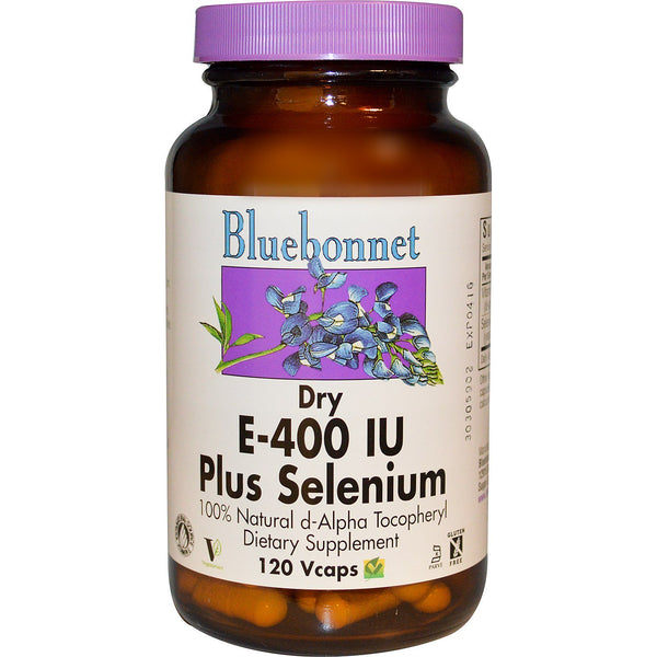 Bluebonnet Nutrition, Dry E-400 IU, Plus Selenium, 120 Vcaps - The Supplement Shop