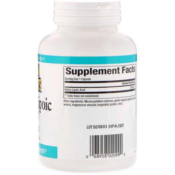 Natural Factors, Alpha-Lipoic Acid, 200 mg, 120 Capsules - The Supplement Shop