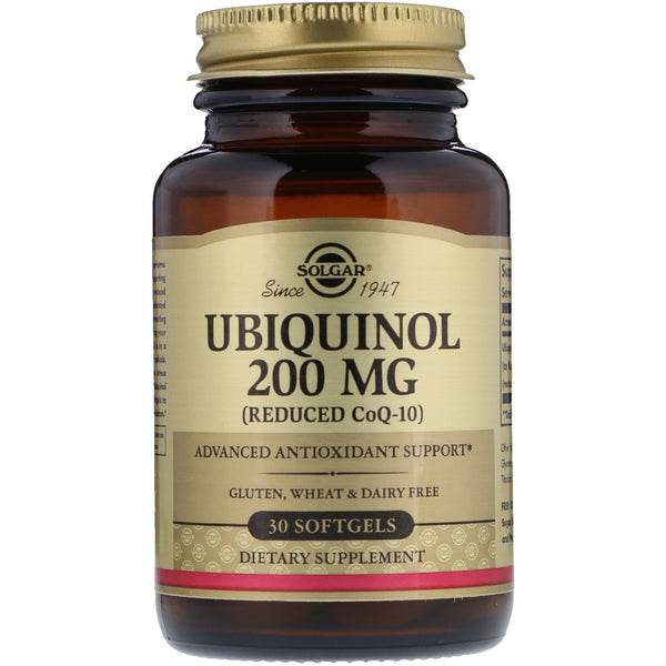 Solgar, Ubiquinol (Reduced CoQ10), 200 mg, 30 Softgels - The Supplement Shop