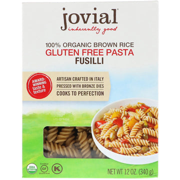 Jovial, 100% Organic Brown Rice Pasta, Fusilli, 12 oz (340 g)